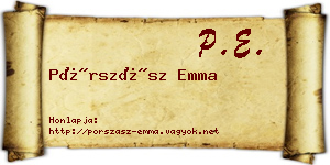 Pórszász Emma névjegykártya